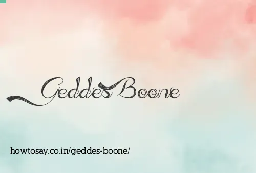 Geddes Boone