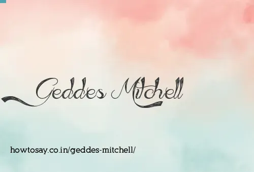 Geddes Mitchell