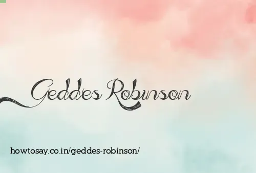Geddes Robinson