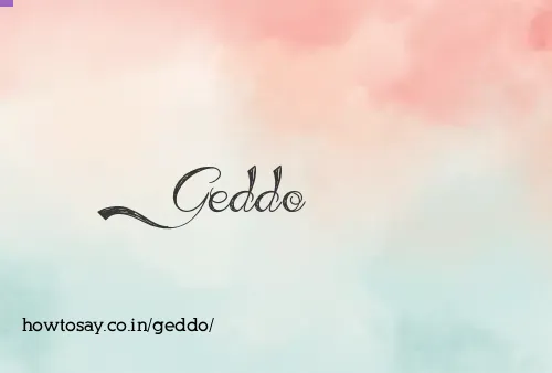 Geddo