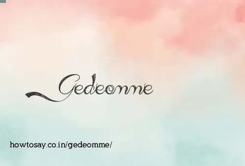 Gedeomme