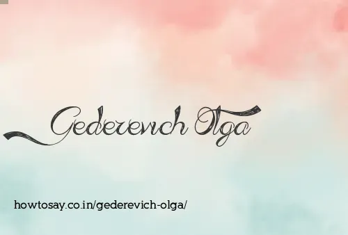 Gederevich Olga