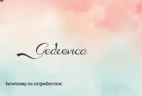 Gedrovica