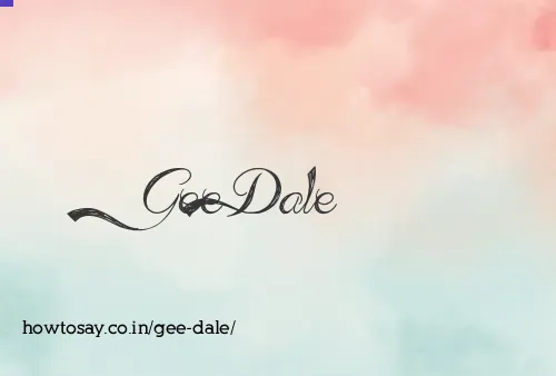 Gee Dale