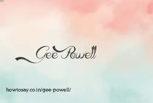 Gee Powell