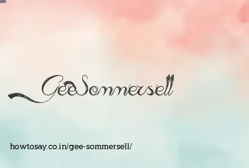 Gee Sommersell