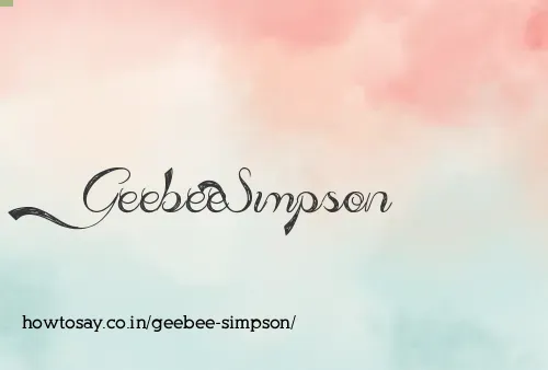 Geebee Simpson