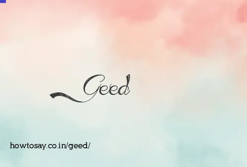 Geed