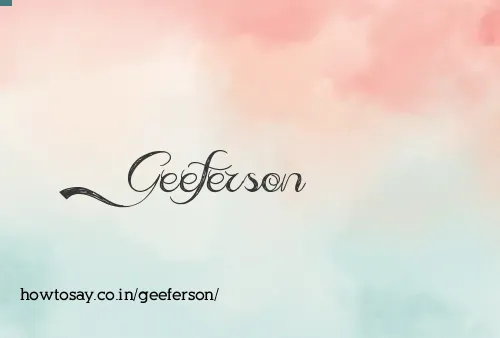 Geeferson