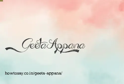 Geeta Appana