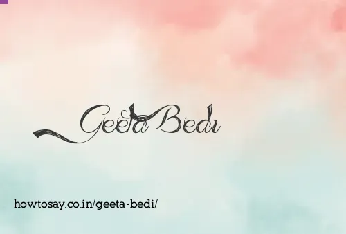 Geeta Bedi