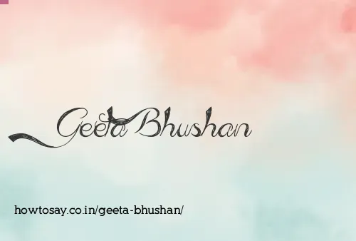 Geeta Bhushan