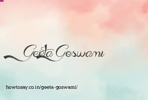 Geeta Goswami