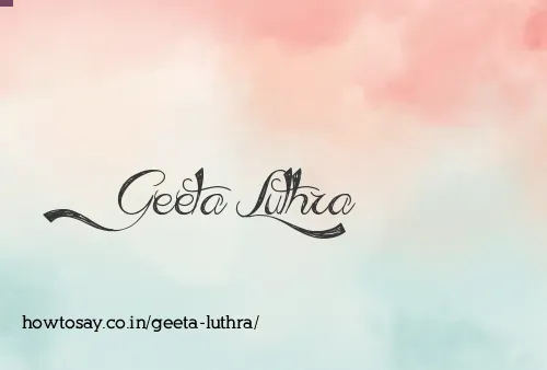 Geeta Luthra