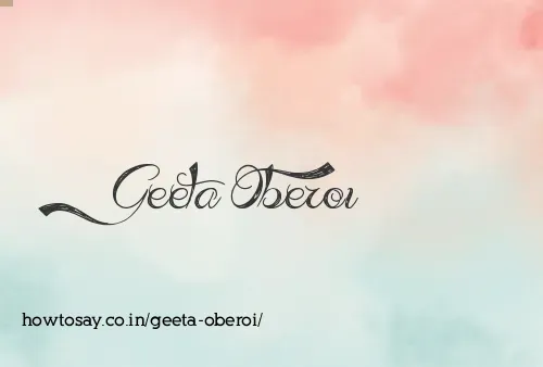 Geeta Oberoi