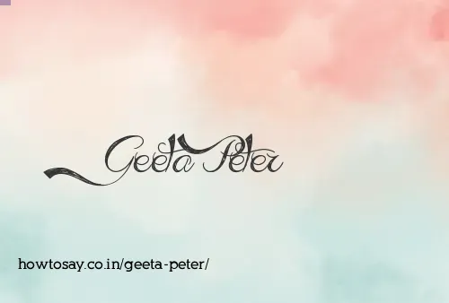Geeta Peter