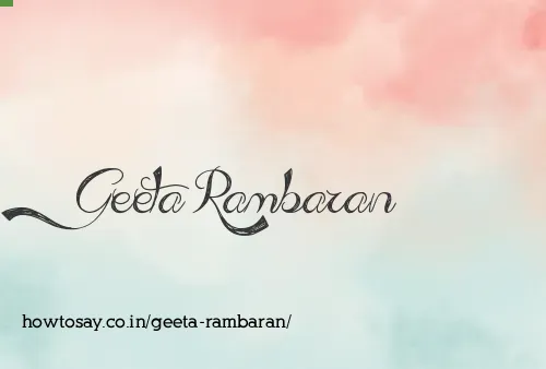 Geeta Rambaran