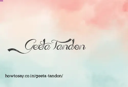 Geeta Tandon