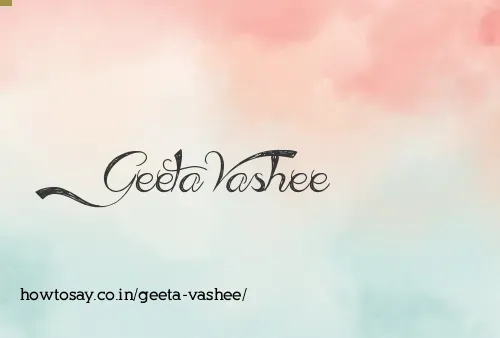 Geeta Vashee