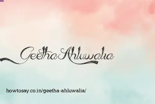 Geetha Ahluwalia