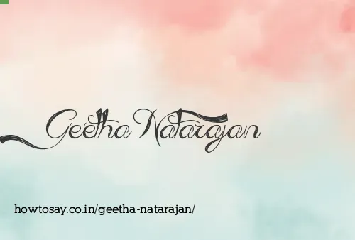 Geetha Natarajan