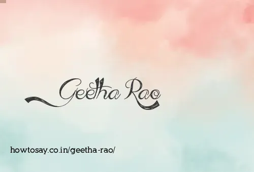 Geetha Rao