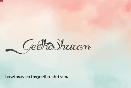 Geetha Shriram