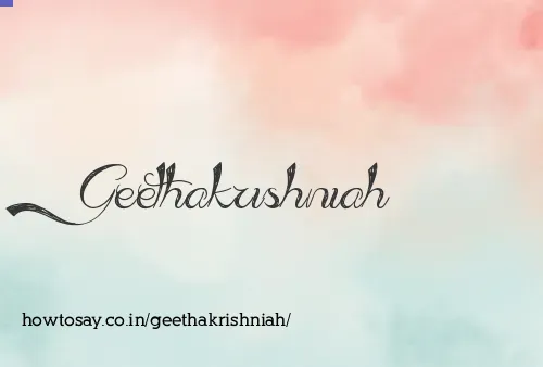 Geethakrishniah