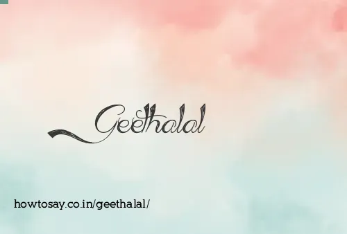 Geethalal