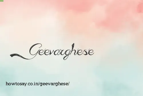 Geevarghese