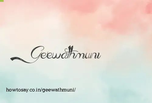 Geewathmuni