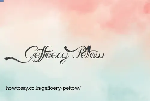 Geffoery Pettow