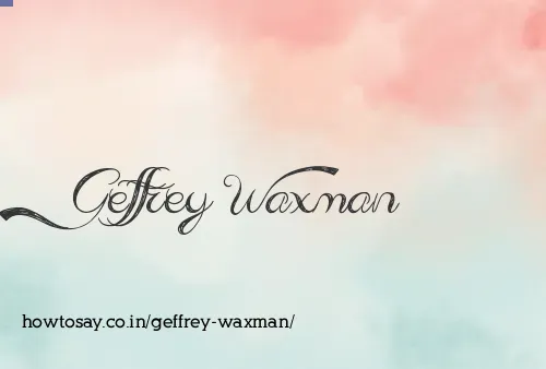 Geffrey Waxman