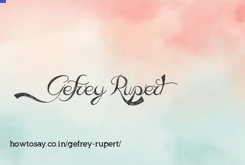 Gefrey Rupert