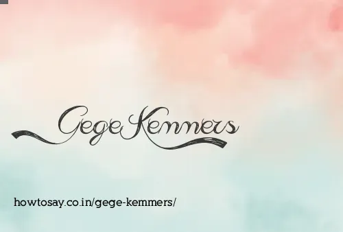 Gege Kemmers
