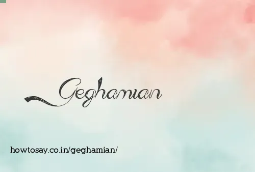 Geghamian