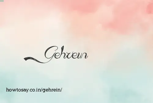 Gehrein