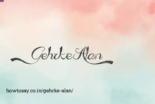 Gehrke Alan