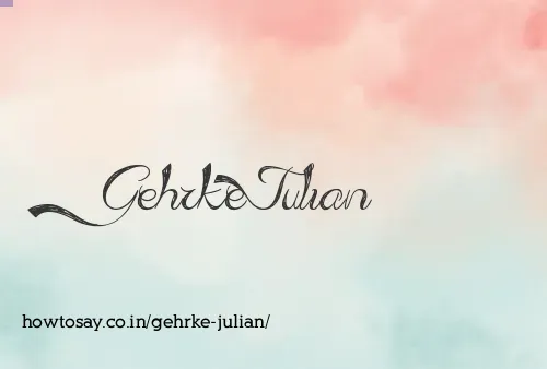 Gehrke Julian