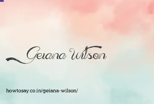 Geiana Wilson