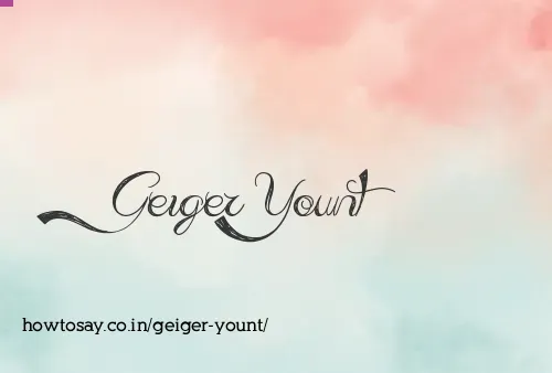 Geiger Yount