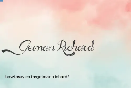 Geiman Richard
