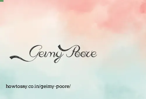 Geimy Poore