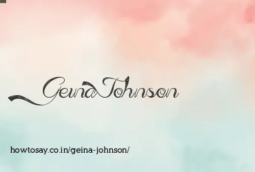Geina Johnson