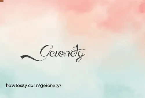 Geionety