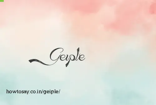 Geiple