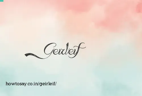 Geirleif