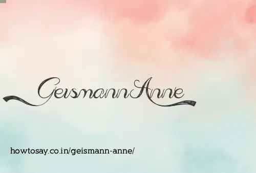 Geismann Anne