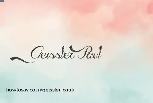Geissler Paul