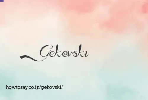 Gekovski